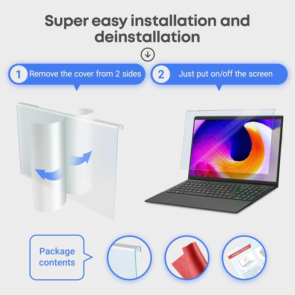 VINTEZ Blue Light Blocking Screen Protector Panel for 15.6 inch Diagonal PC A...