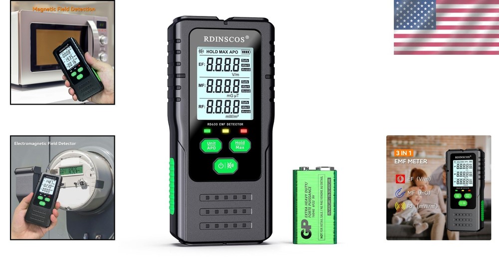 Multi-Function EMF Reader: Detect AC Magnetic, Electric & Microwave Radiation