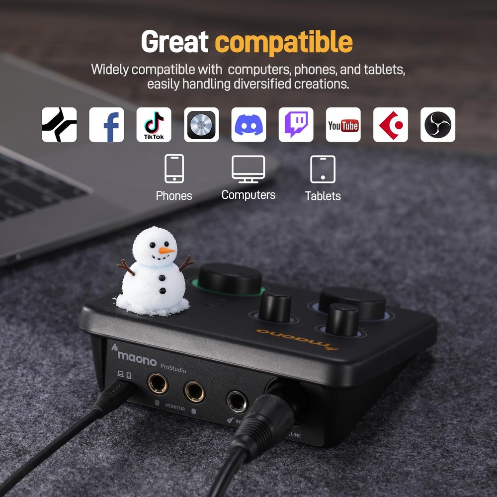 USB Audio Interface for PC: Interface with XLR Input 24-bit/192kHz Routing