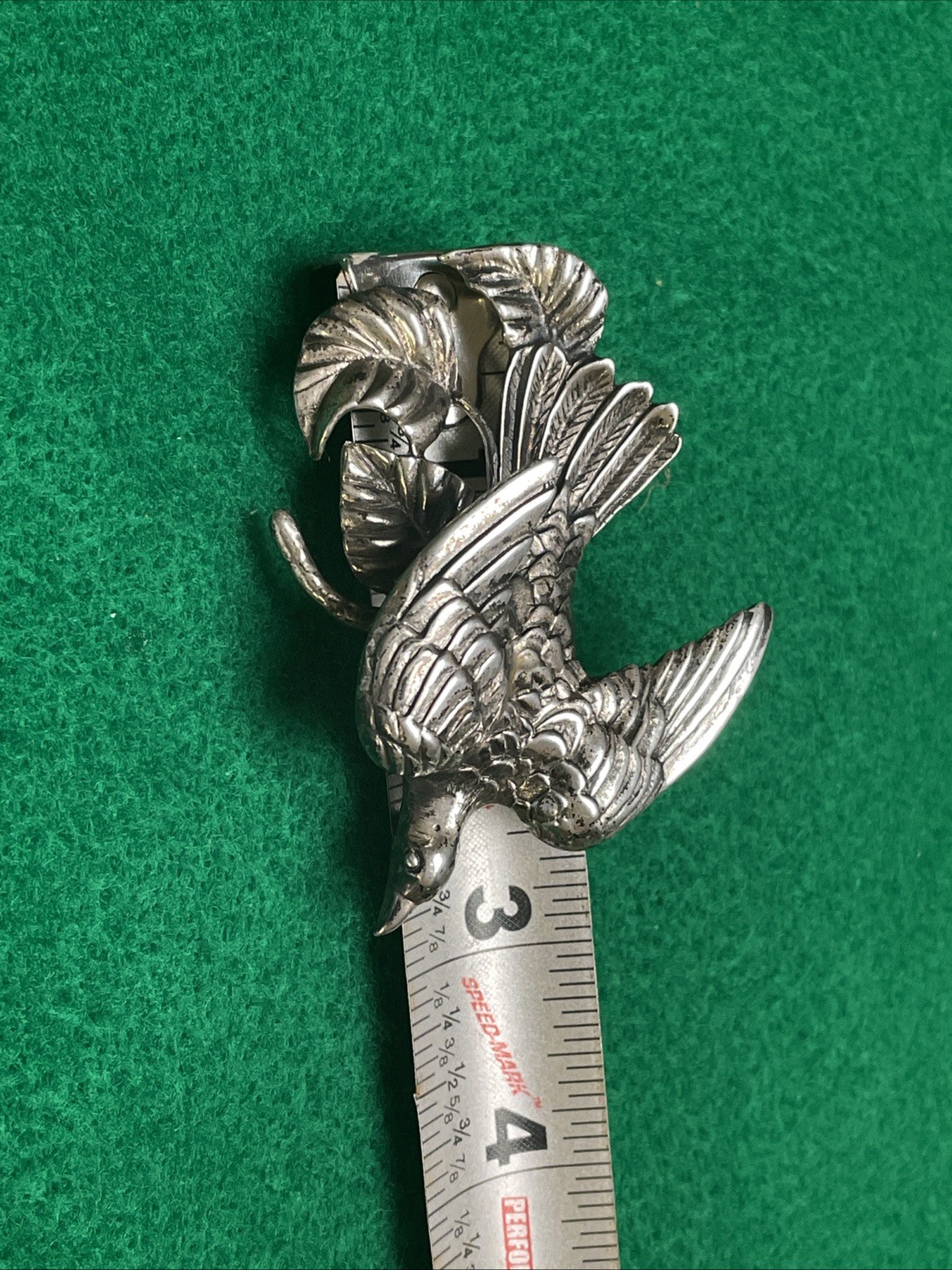 Beautiful Sterling Silver Bird Dove of Peace Figural Pin Brooch Heavy Large