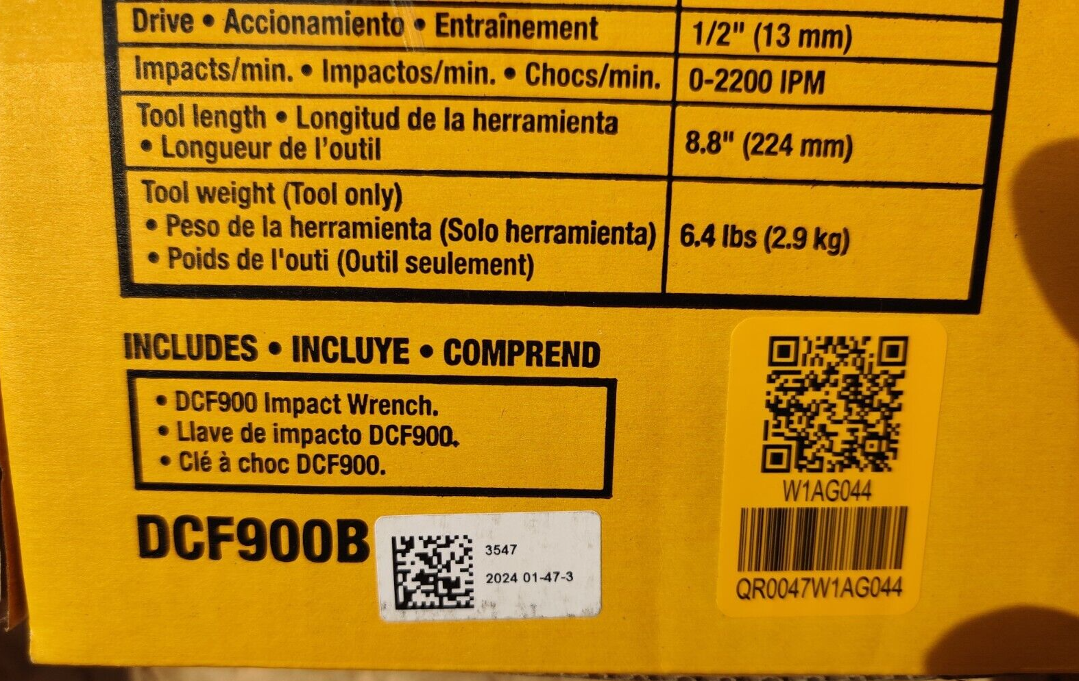 DEWALT DCF900B 20V 1/2 IN IMPACT WRENCH BRUSHLESS WITH HOGS RING ✅SEALED NEW ✅
