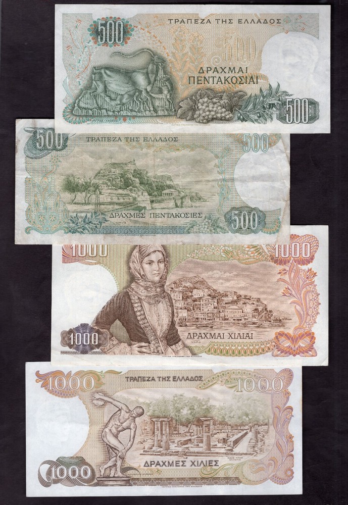Greece. 9 Banknotes.