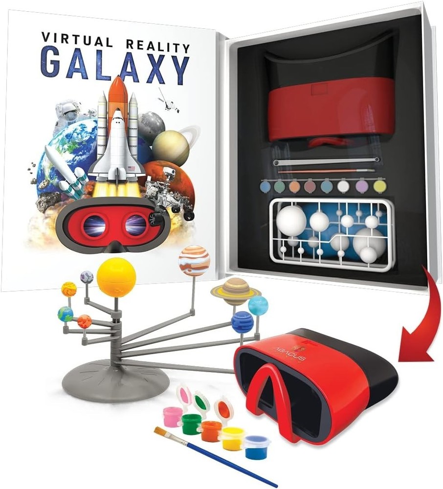 Immersive 80-Page VR Learning Set with Goggles & Customizable Planetarium