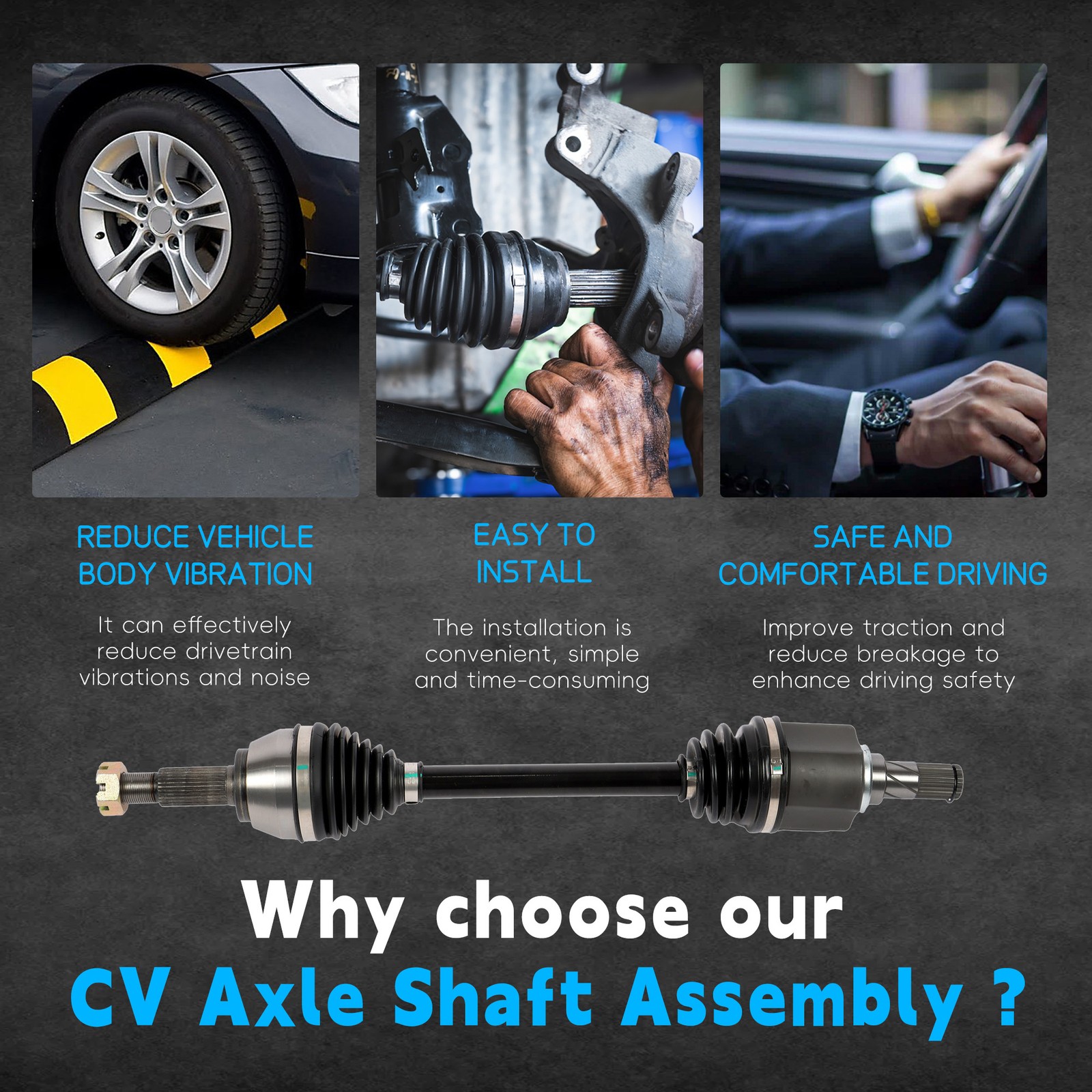 2pcs Front CV Axles FWD For Honda Accord 2008-2014 & Acura TSX 2009-2013 L4 2.4L