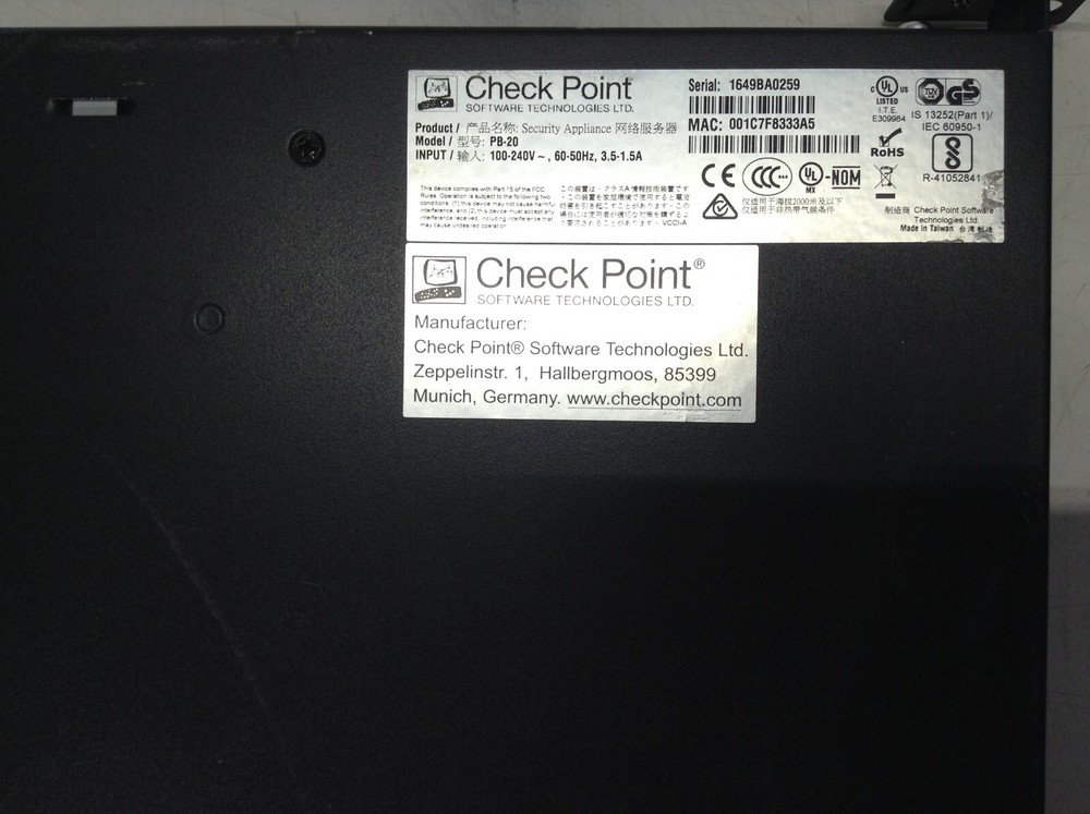 CheckPoint PB-20 5100 Security Appliance