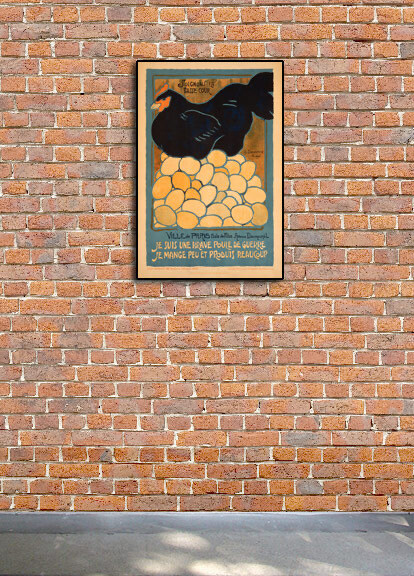 1917 "Brave Chicken of War" Vintage Style WWI French War Poster - 24x36