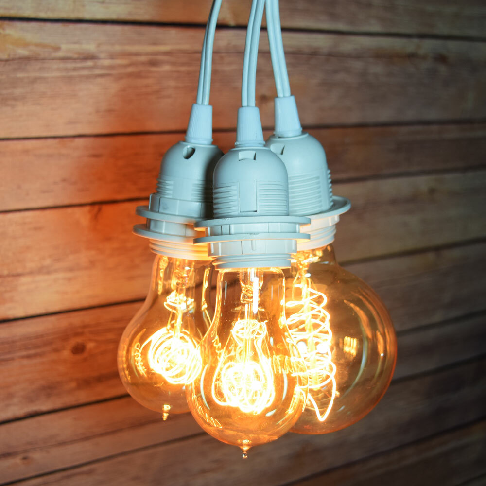 Fantado BULK CASE Triple Socket Pendant Light Cord Kits for Lanterns (19FT, W...