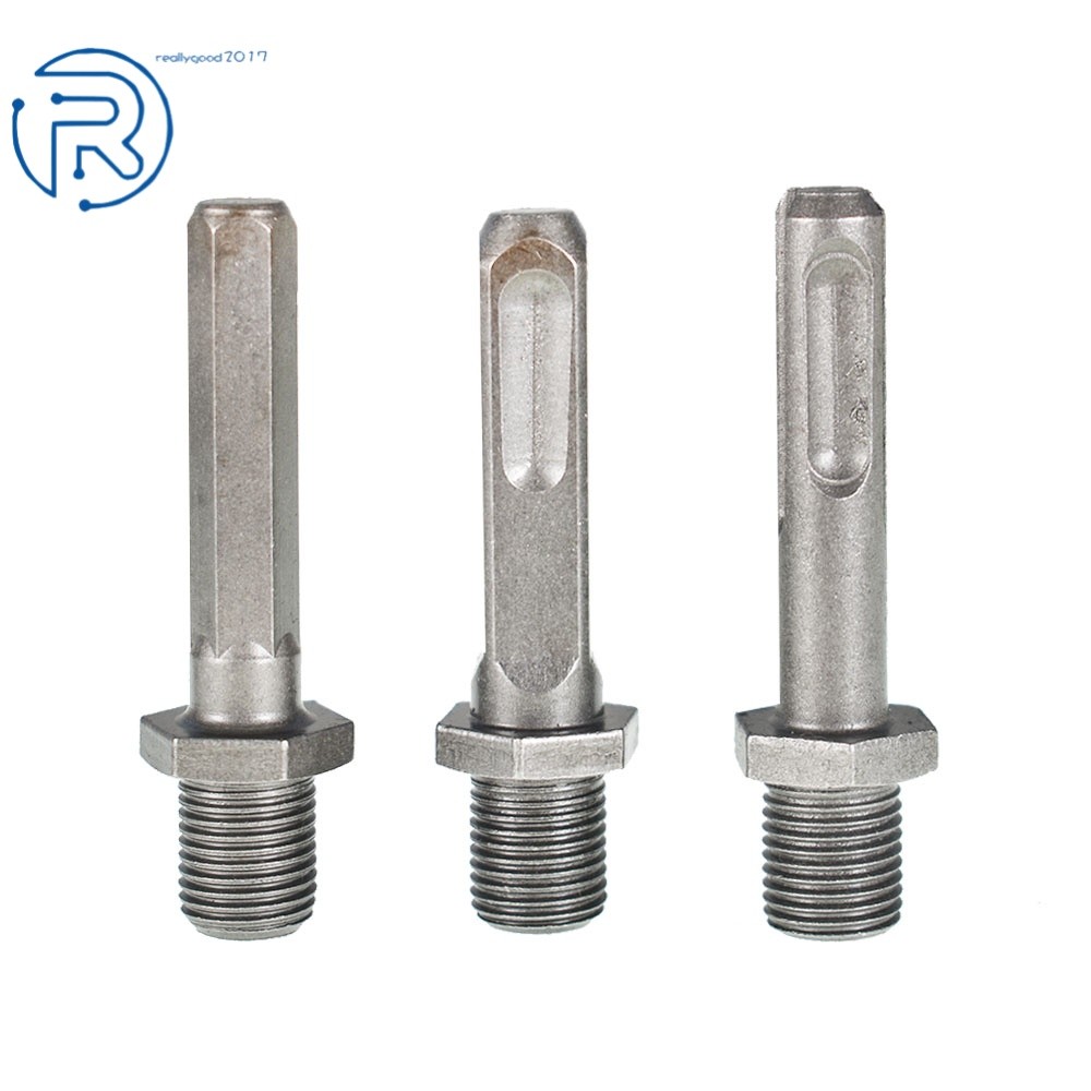3pcs Removable hex+Square+Round 32mm Firewood Log Splitter Drill Bit Set,