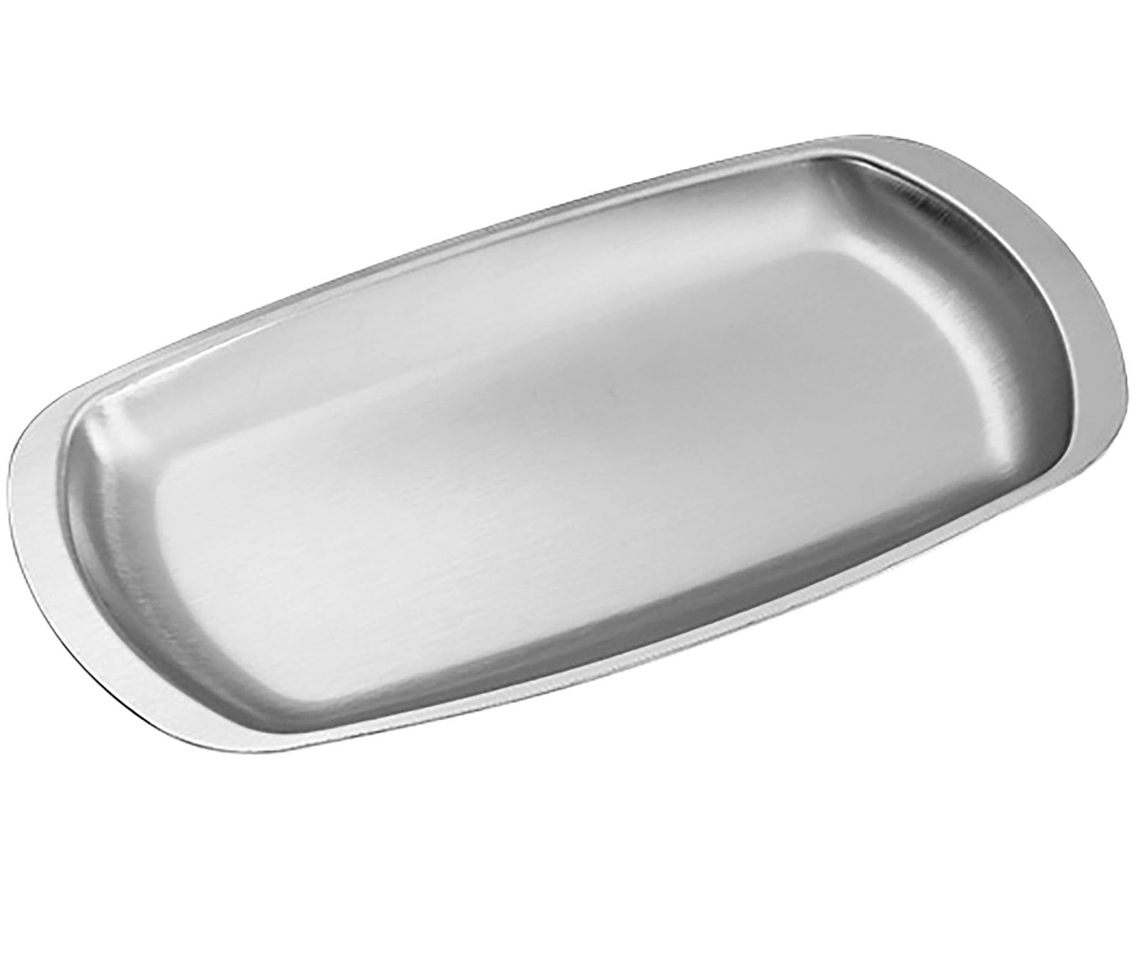Thickened Serving Tray, 7.5 Inch x 4.1 7.5" x 4.1" x 0.5", Silver