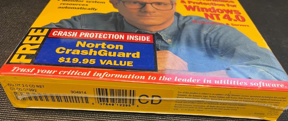 SYMANTEC NORTON UTILITIES VERSION 2.0 WINDOWS 95 VINTAGE SOFTWARE