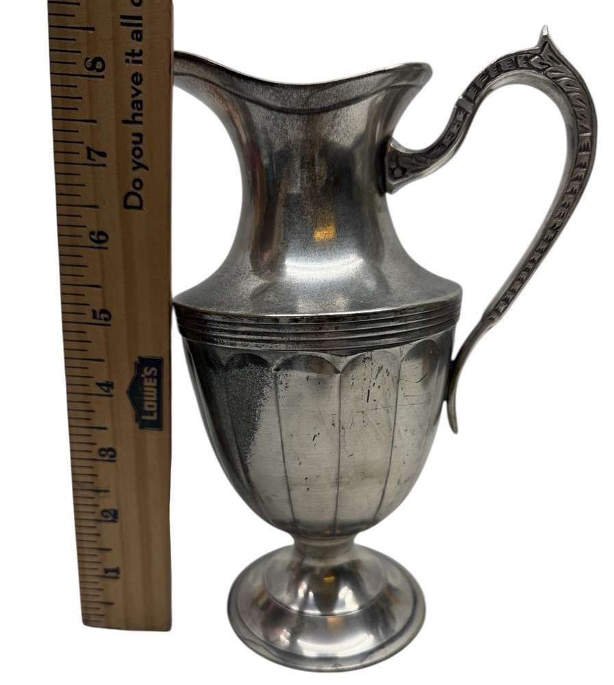 Vintage Silver-Tone Pitcher for Wine or Water