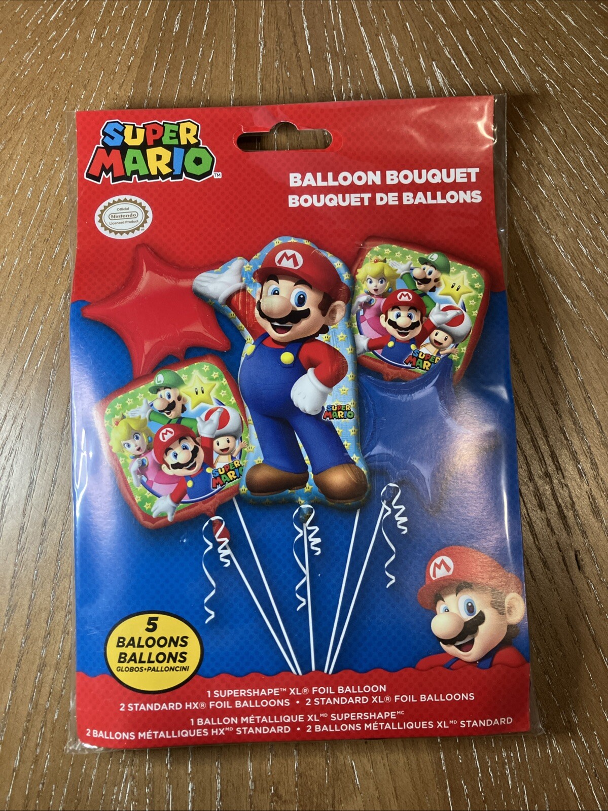 Super Mario Brothers Balloon Bouquet w/ 33" Foil Balloon