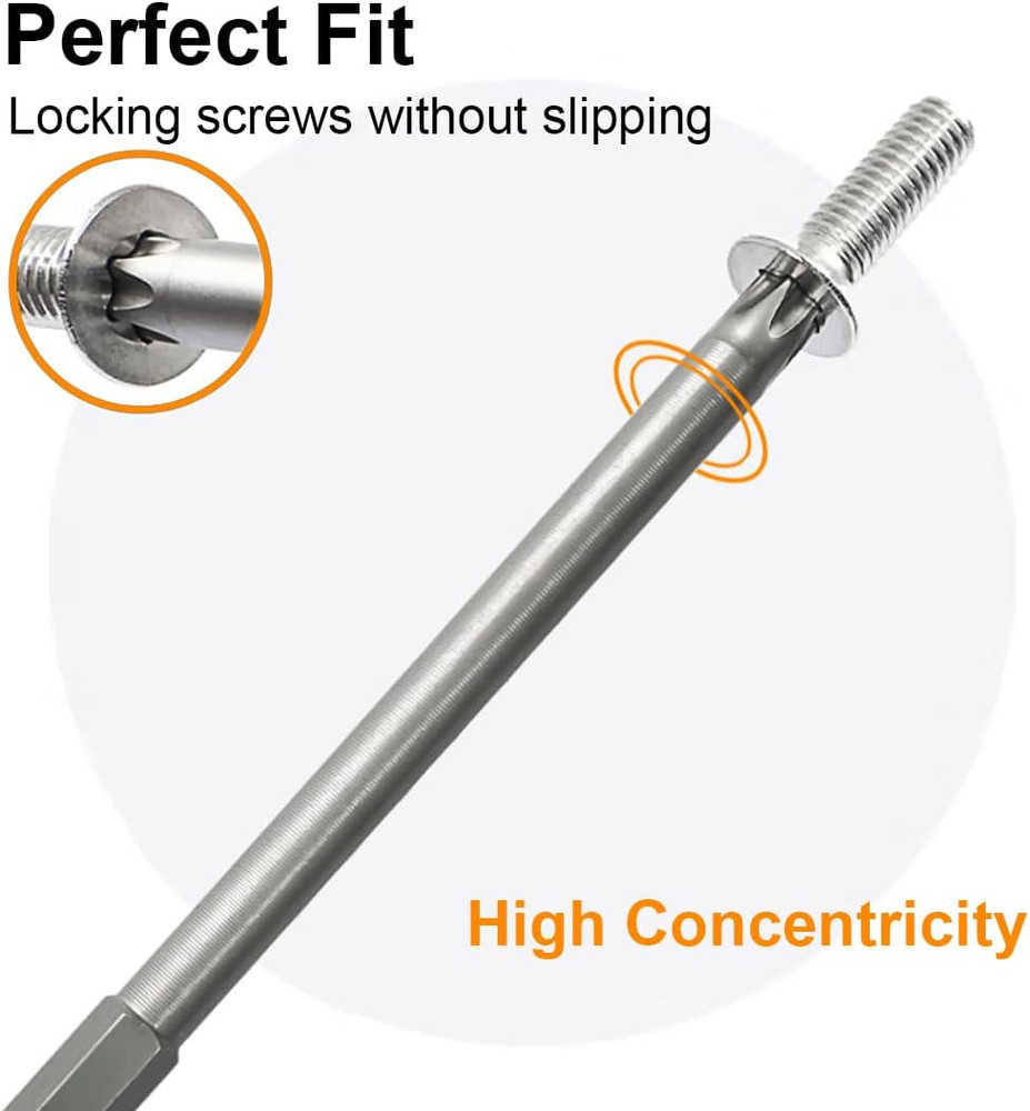10PCS T25 Torx Screwdriver Bit Sets, 4‘’Length Magnetic Security Torx Bits Set (