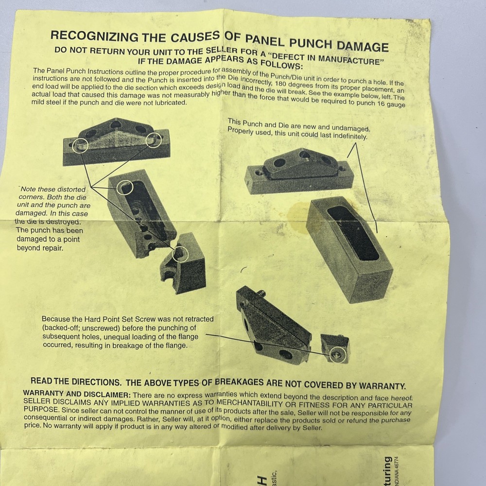 Challenge Tool DB25 Computer Connector Hole Punch Knockout Die