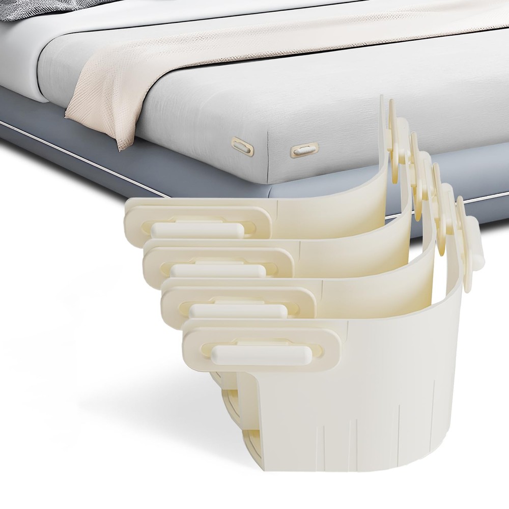 Holders for Fitted Sheets – 4 Pack Heavy Duty ABS Lock Straps, Keep Sheets Fi...