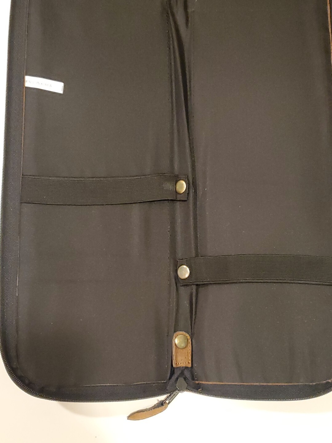 Vintage Leather Plaid Green Brown Neck Tie Travel Case -