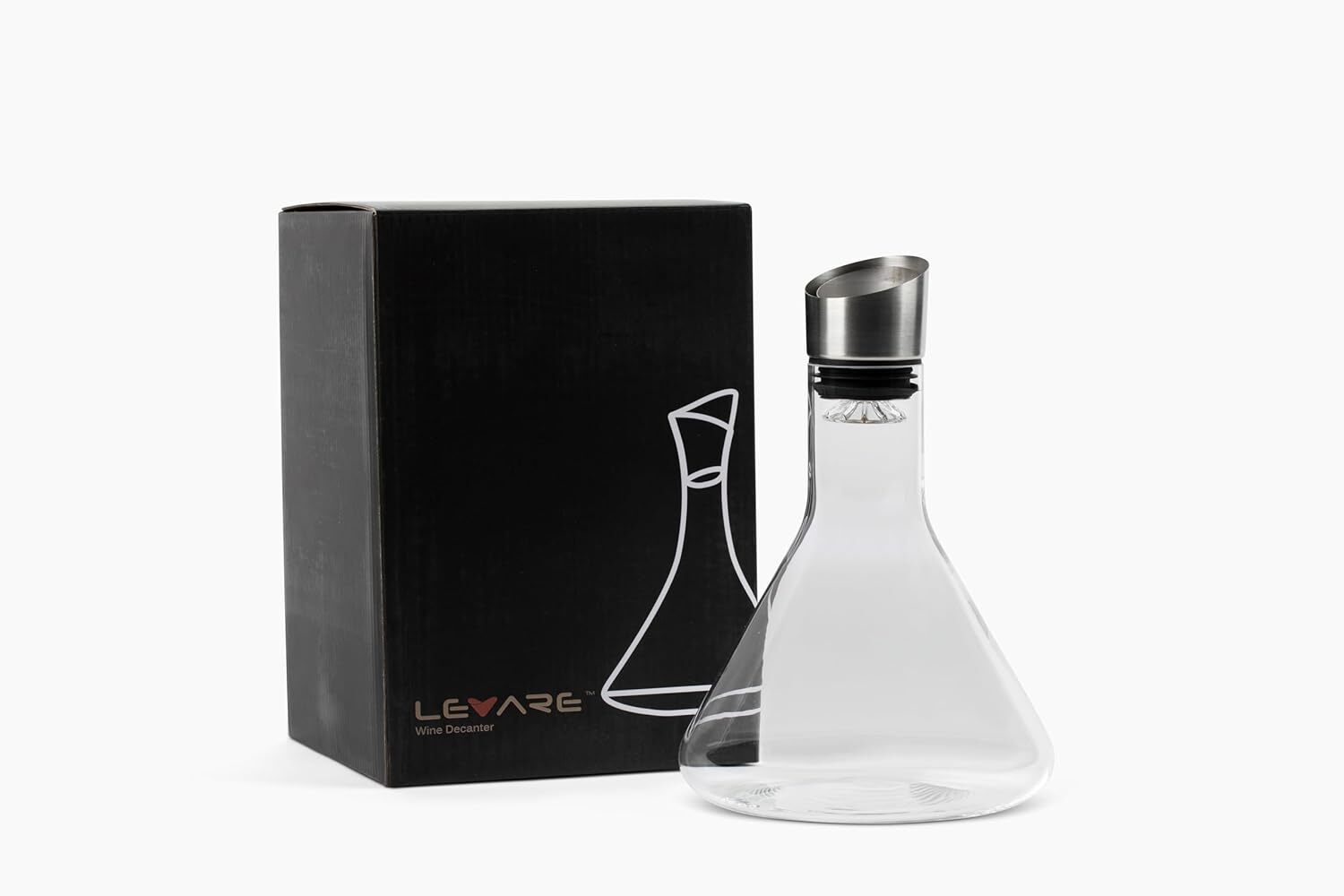 LEVARE Wine Decanter Set,Red Wine Carafe with Built-in-Aerator,Wine Aerator,W...