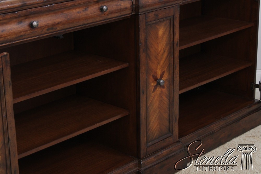 72635: Continental Style Inlaid Front Distressed Sideboard Console