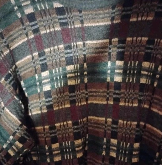 Neiman Marcus Multicolor Pure New Wool Knit Geometric Pullover Sweater L Men