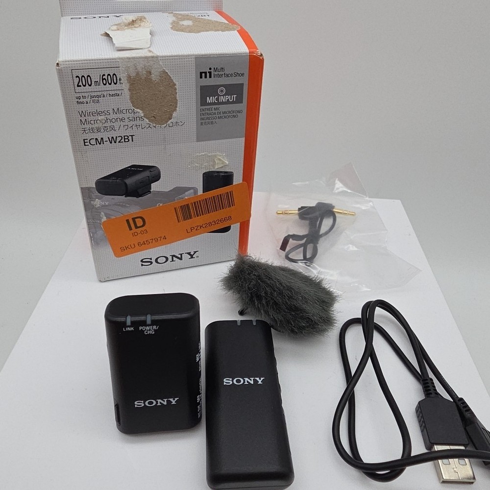 Sony ECM-W2BT Digital Bluetooth Wireless Microphone System for Cameras