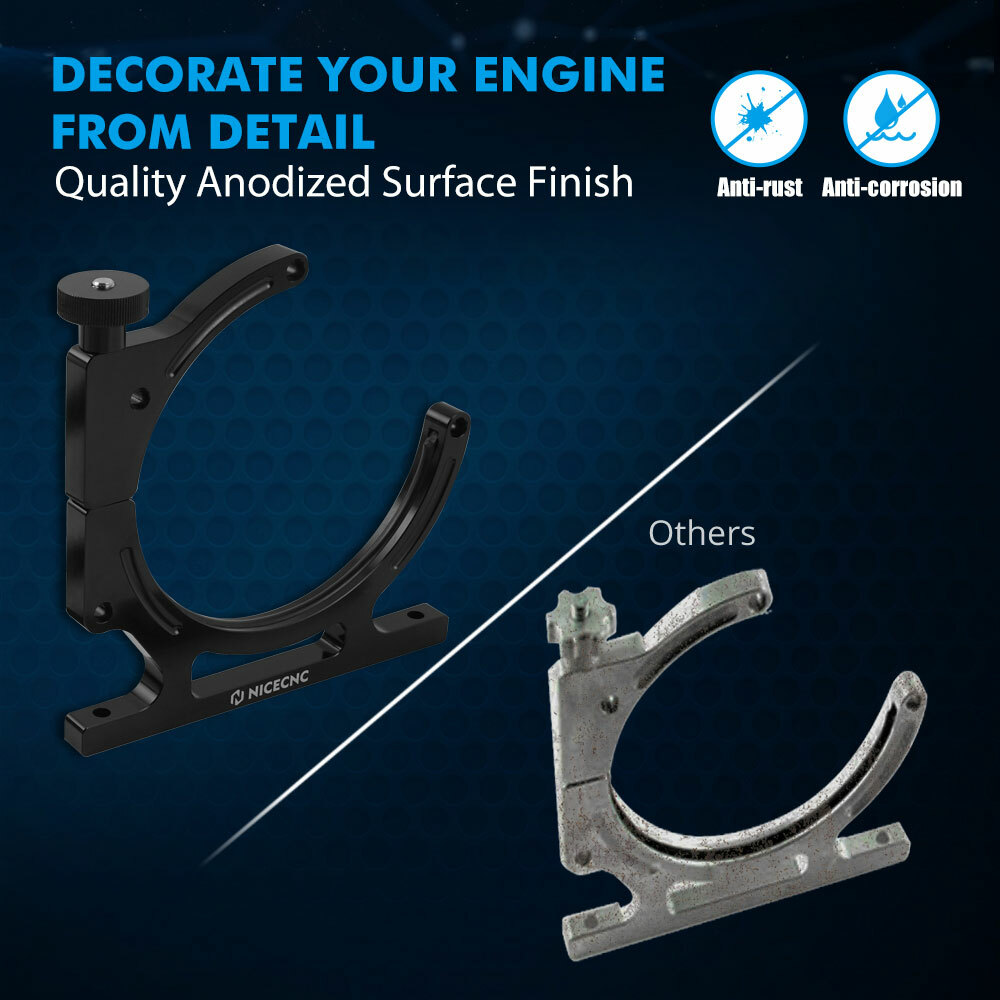 NICECNC 7" Nitrous Oxide Aluminum Single Bottle Bracket Anodized Black Mount