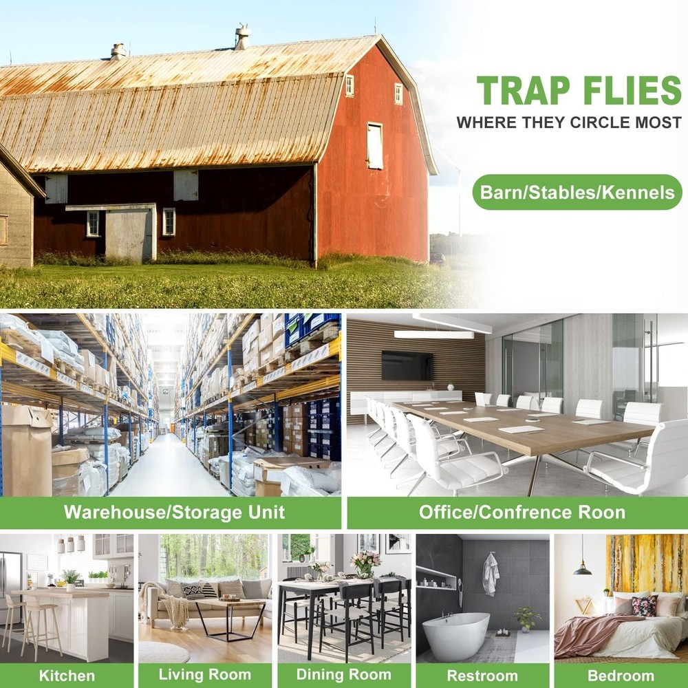 50 Pack Eco-Friendly Indoor Clear Fly Traps – Safe & Effective Bug Control