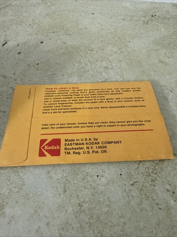 Kodak Lens Cleaning Paper