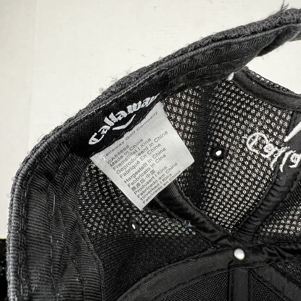 Callaway Cadillac Golf Hat Black Mesh Strapback Cap