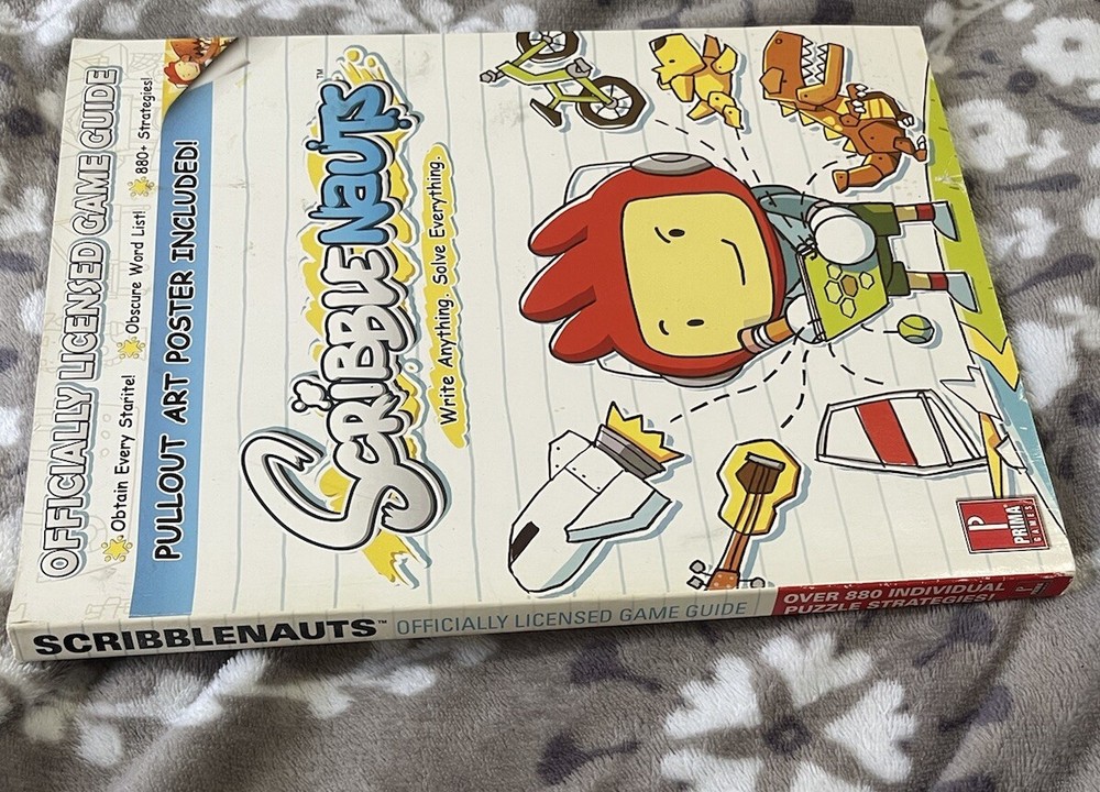 Scribblenauts Prima Official Strategy Guide Nintendo DS NO POSTER