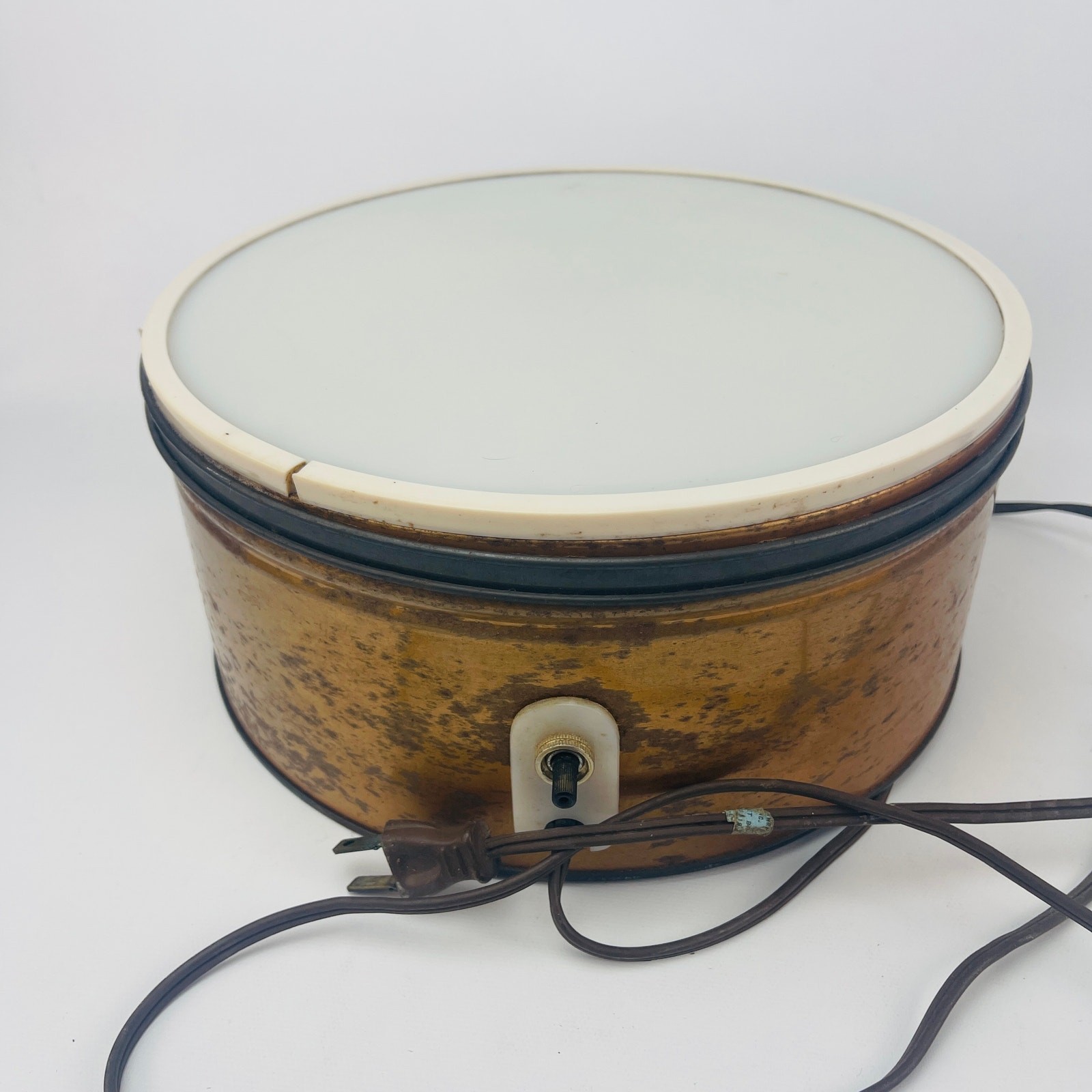 Vintage Round Tracing Illuminated Drawing Light Box Tri-Chem Inc. Model 0486