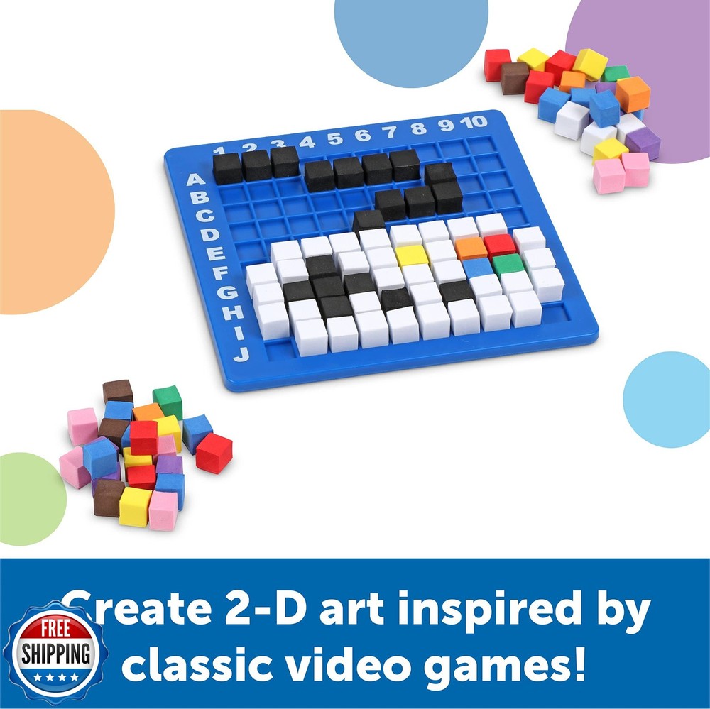 Learning Resources STEM Explorers Pixel Art Challenge - Math Puzzles, Pattern