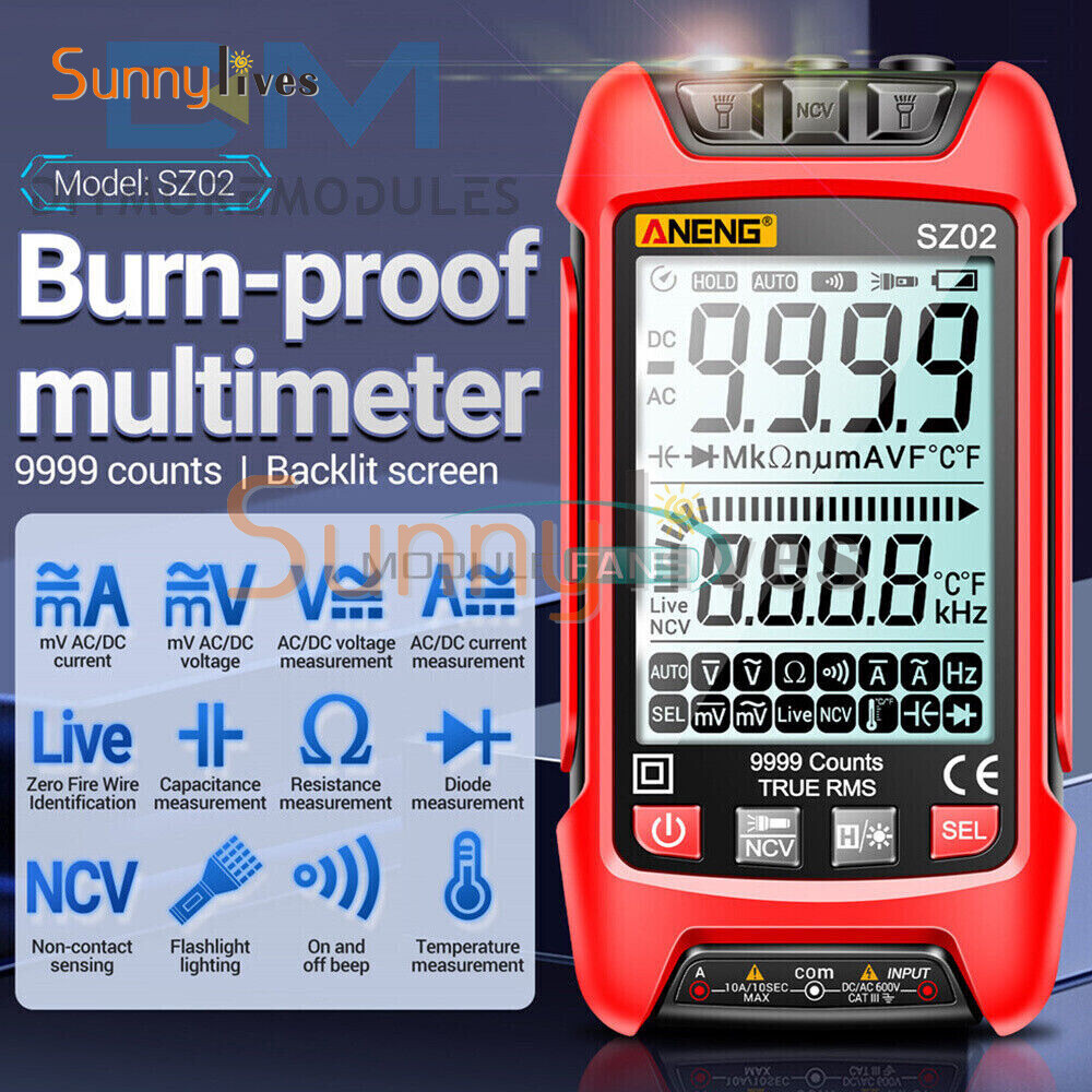 Digital Multimeter Voltmeter Resistance Capacitance Temp Transistor Tester Meter
