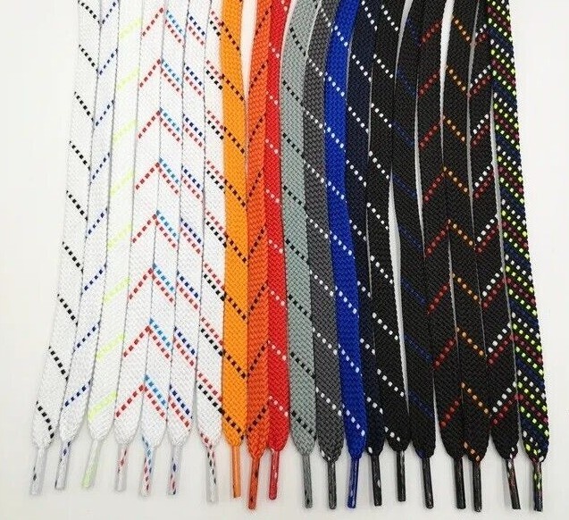 FLAT with Print and Color Pattern Athletic SHOE LACES 47", 49", 55", 57" Strings