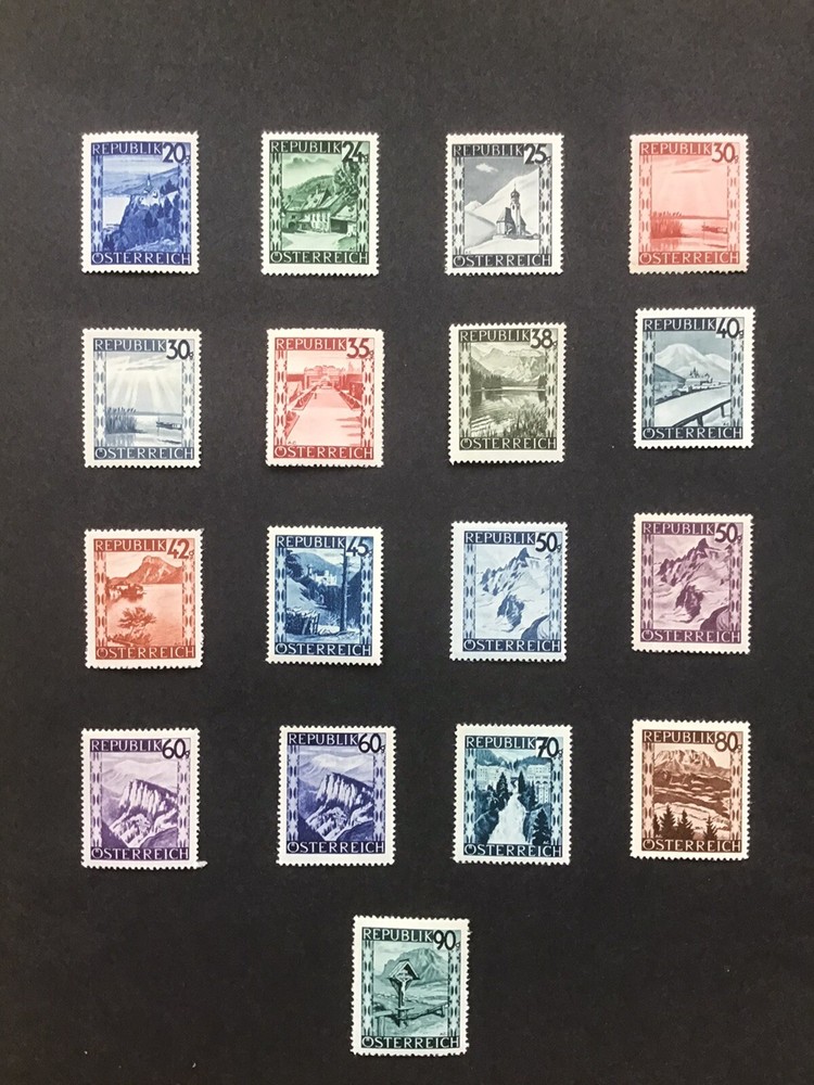Austria 1945 MH New Definitives Views