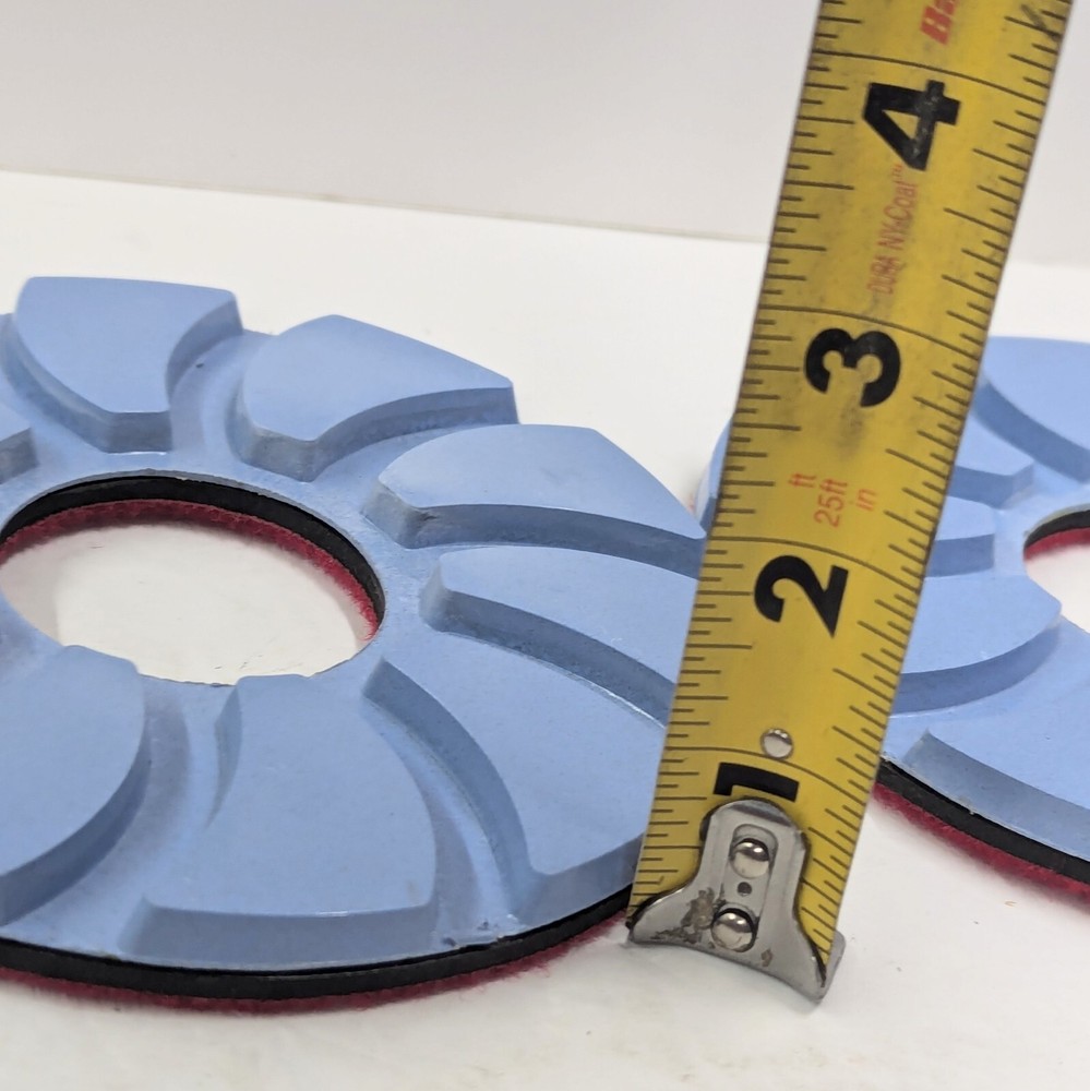 2 Pack 100 Grit Granite/Marble Dry Polishing Disc Hook & Loop Wheel Tool