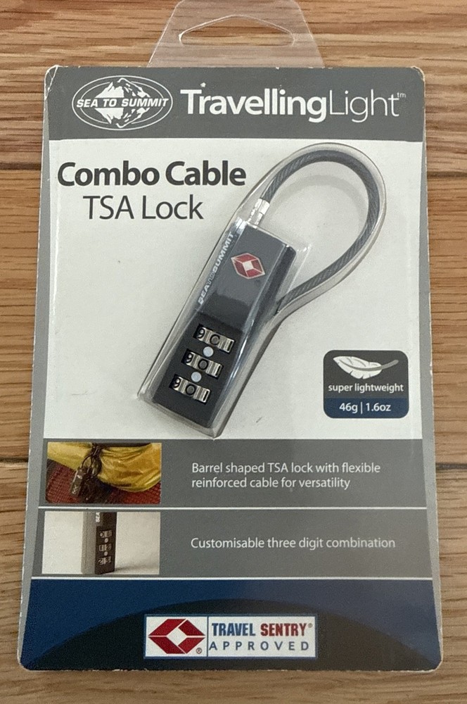Traveling Light Combo Cable TSA Lock, 3- Digit Combination