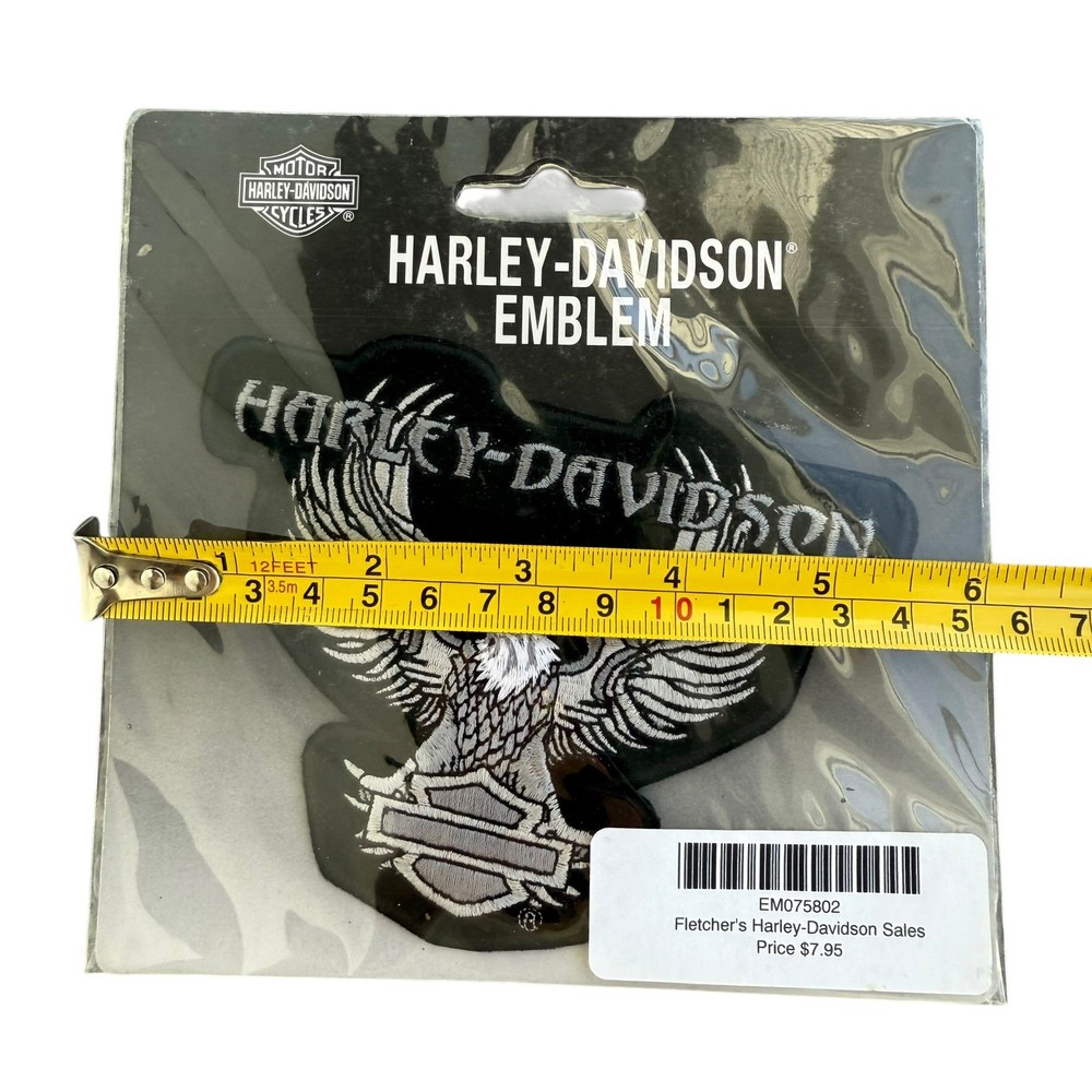 Harley-Davidson Gray Winged Eagle Bar & Shield Patch 5” NEW