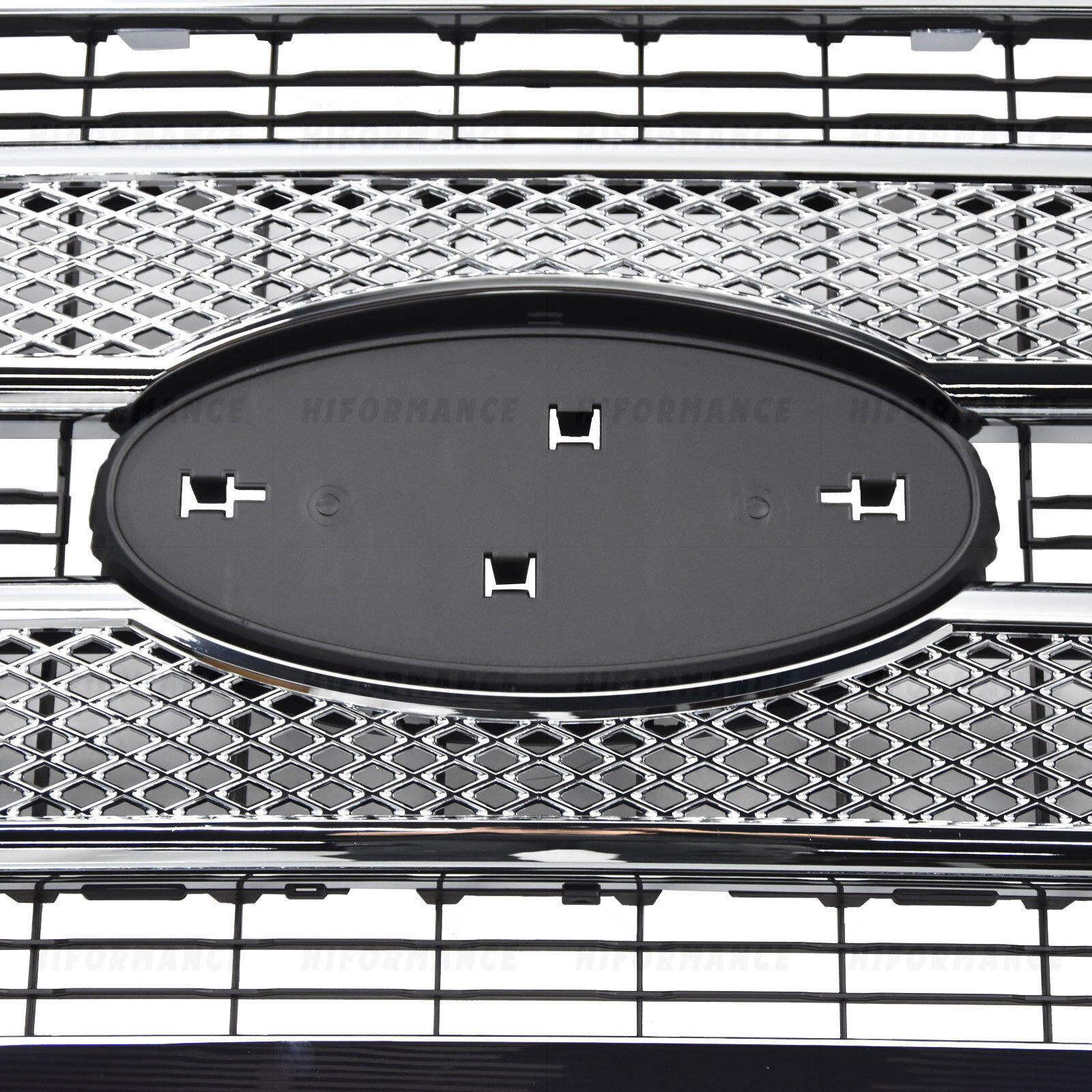 Platinum Front Grille Upper Grill Chrome For 2011-16 Ford F-250 F350 Super Duty