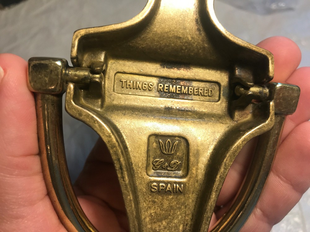 Solid Brass Forged Door Knocker ~ Engraved