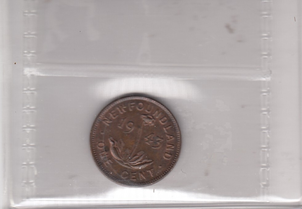 1943 Newfoundland One Cent - ICCS AU-55 - NP482