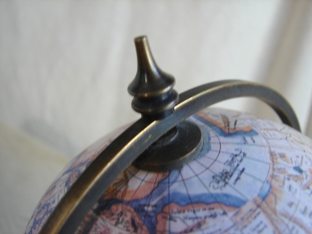 NWT Authentic Models Terrestrial GLOBE w/Compass GL019, 8" Desk Size Model