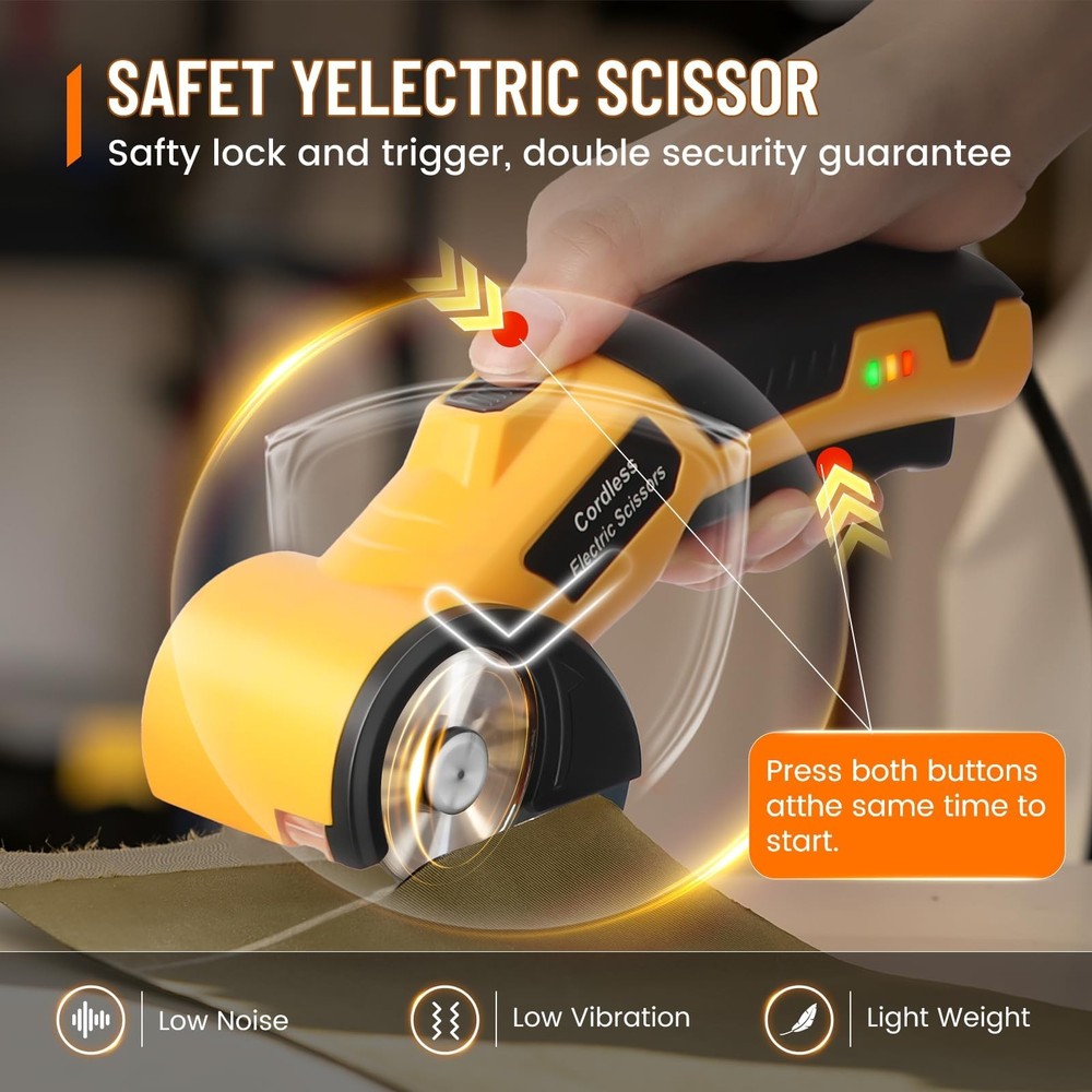 Electric Scissors, Cardboard Cutter, With LED Light, High-Efficiency Brushles...