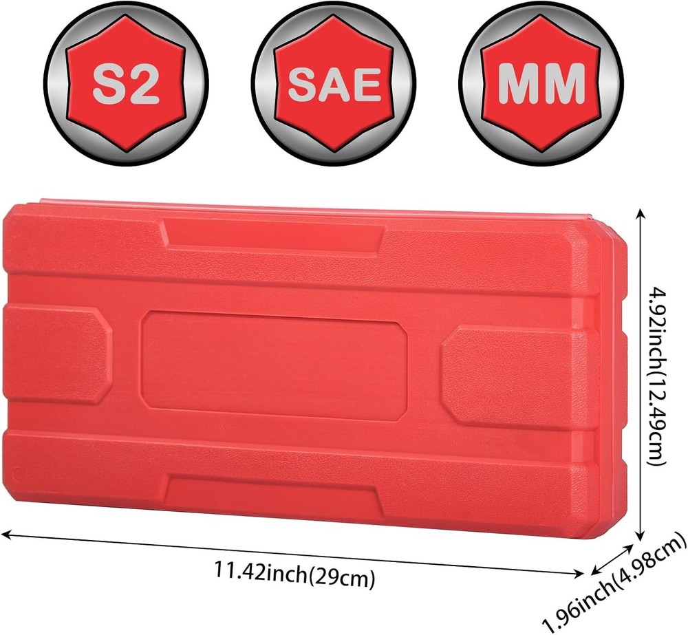 Master Hex Bit Socket Set 32-Piece, Allen Socket Set, 1/4'', 3/8”& 1/2'' Hex Dri
