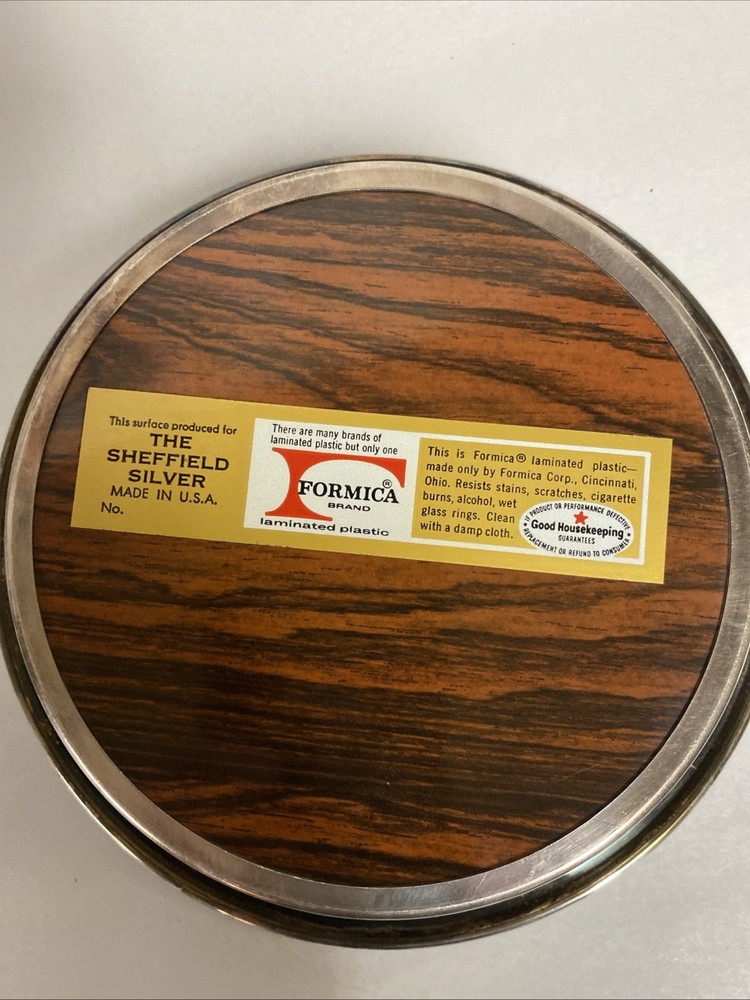 Silver Formica Wine Bottle Tray