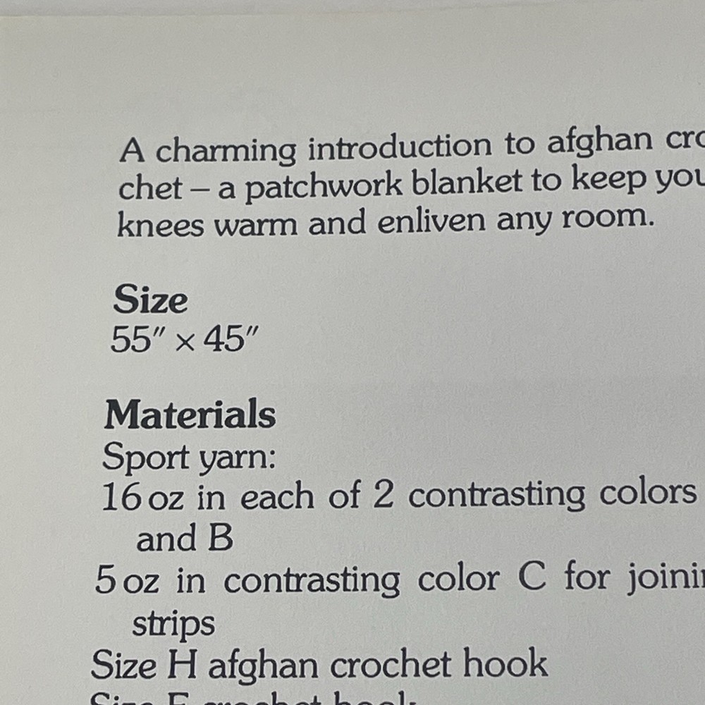 Patchwork Blues Afghan Marshall Cavendish Crochet Pattern