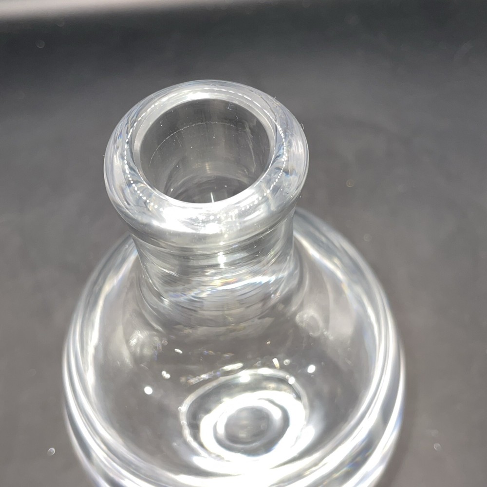 Signed Clear Crystal Scandinavian Style 7.5” Vase