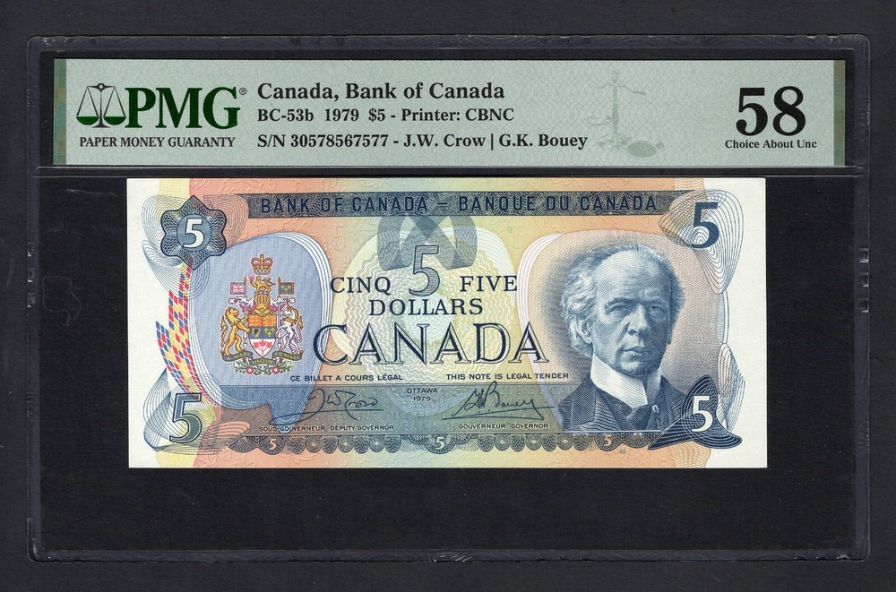Canada 5 Dollars 1979 BC-53b About Uncirculated