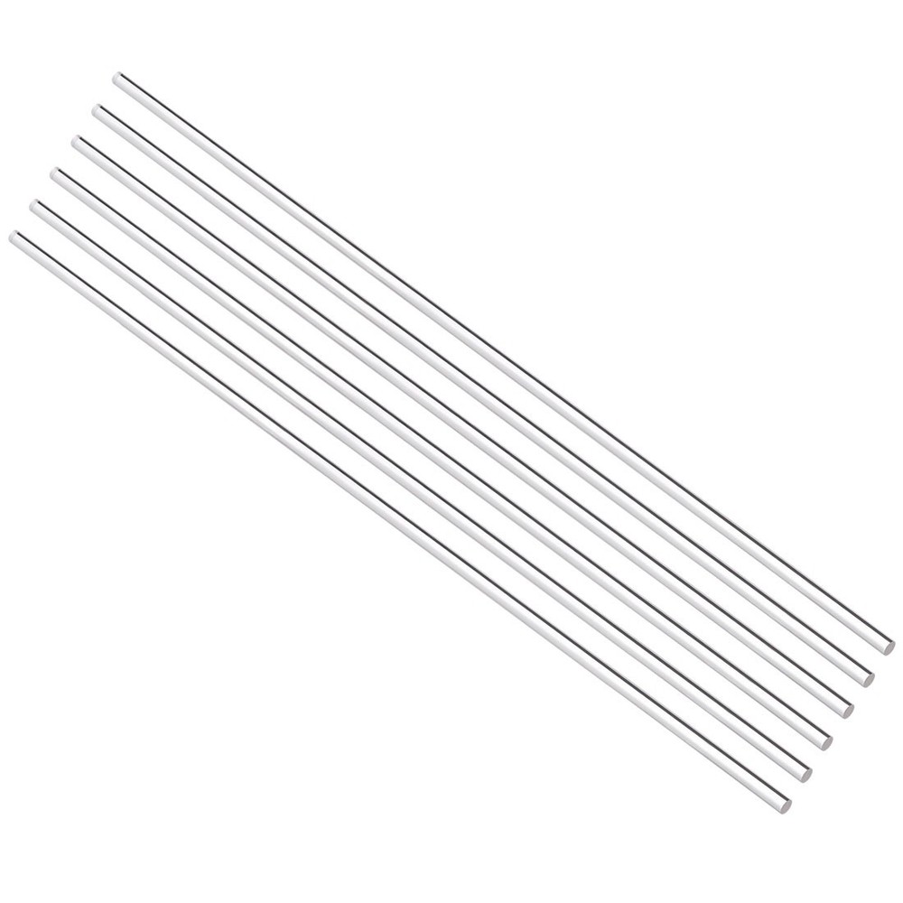 6Pcs 2mmx200mm Round Shape Solid Acrylic Rod PMMA Extruded Bar Clear