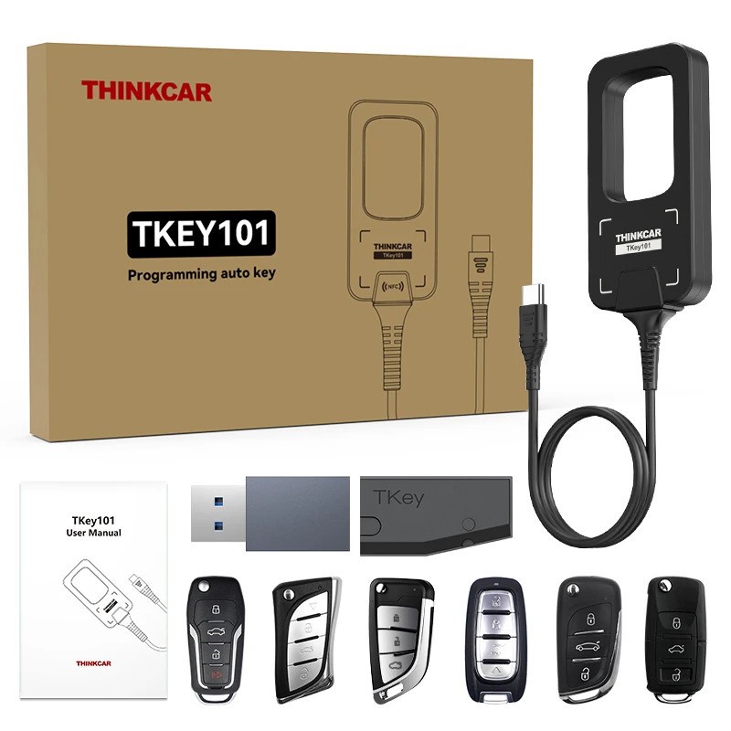 THINKCARTKEY 101 with 6 Unit Remote Keys Universal Car Key Programmer Equipment