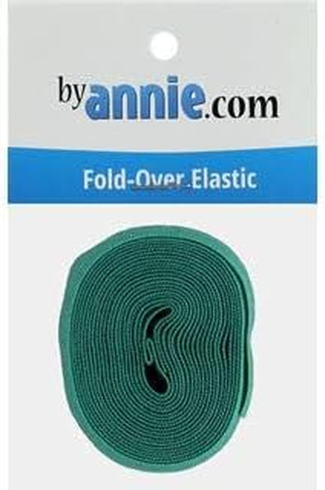 3/4In X 2Yd Turquoise Fold-Over Elastic